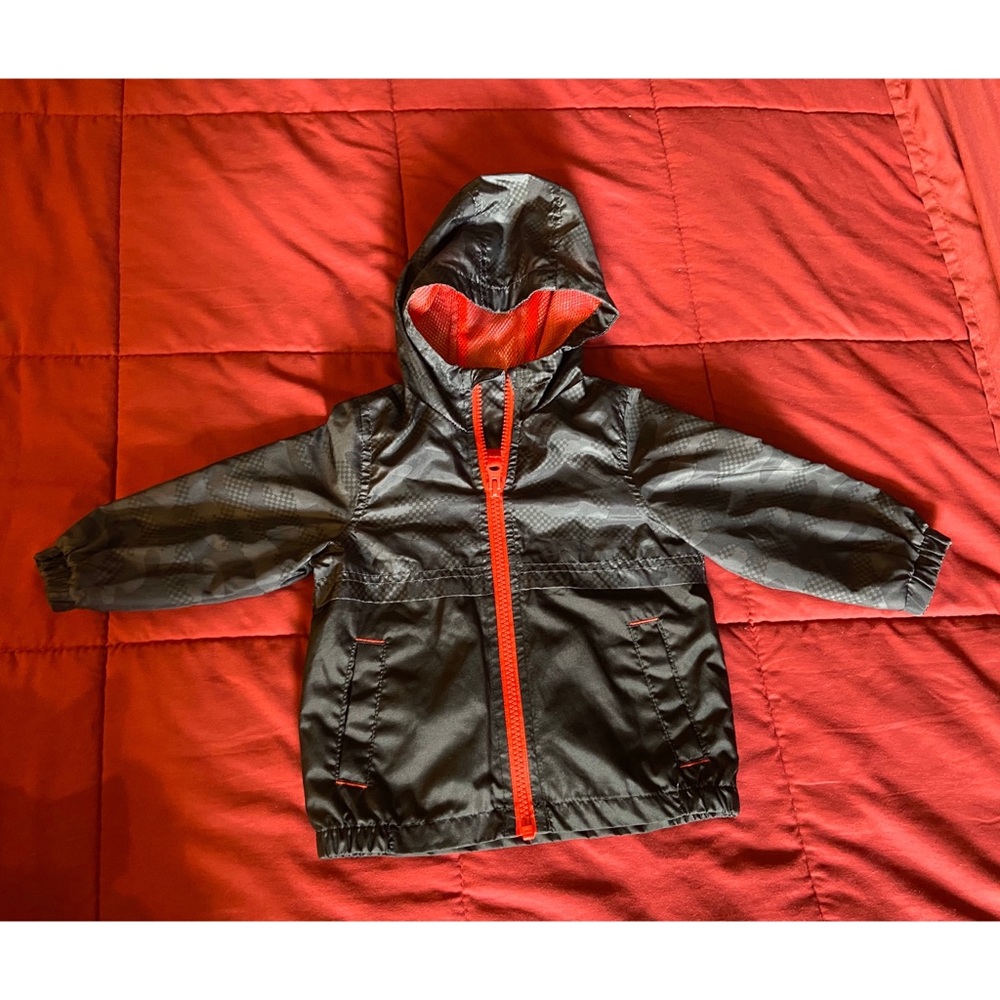 Baby Boy Black & Red Camo Windbreaker